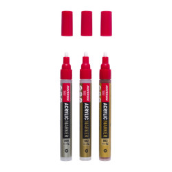 Talens amsterdam medium akrylowe markery metaliczne 3x4mm - sklep plas