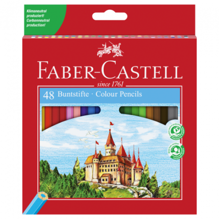 Faber-Castell zamek kredki ołówkowe 48 kolorów - sklep plastyczny Szał
