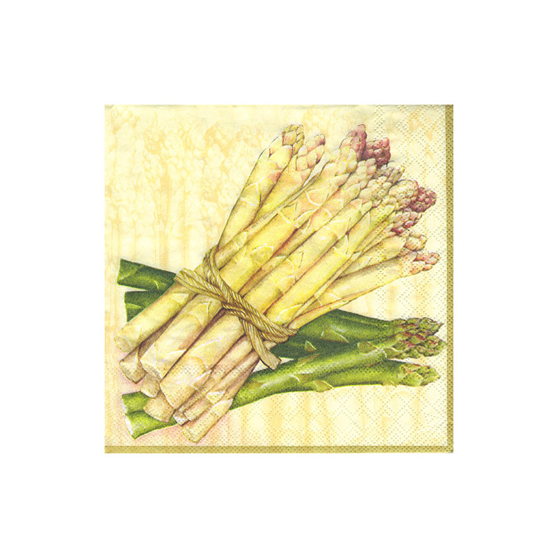 Decoupage Napkin Ambiente 8-13301887 bound asparagus - szal art - skle