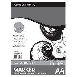 Blok Daler Rowney simply marker pad 70g 40ark - sklep plastyczny - sza