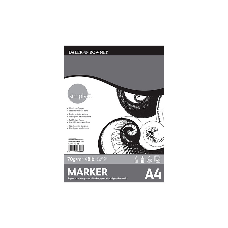 Daler Rowney marker paper pad 40 sheets 70gsm - szal art - sklep plast