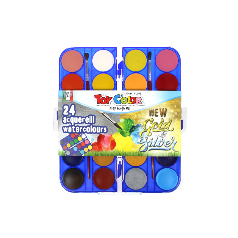 Toy Color zestaw akwareli 24 kolory - sklep plastyczny - szał dla plas