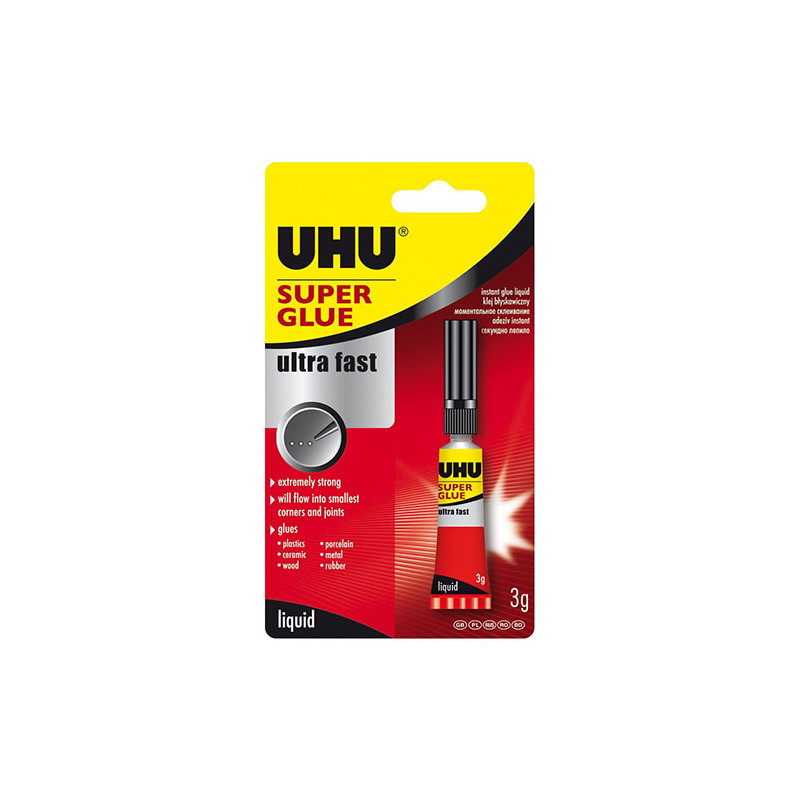 UHU super glue 3g - very strong binding adhesive 40360 - szal art - sk