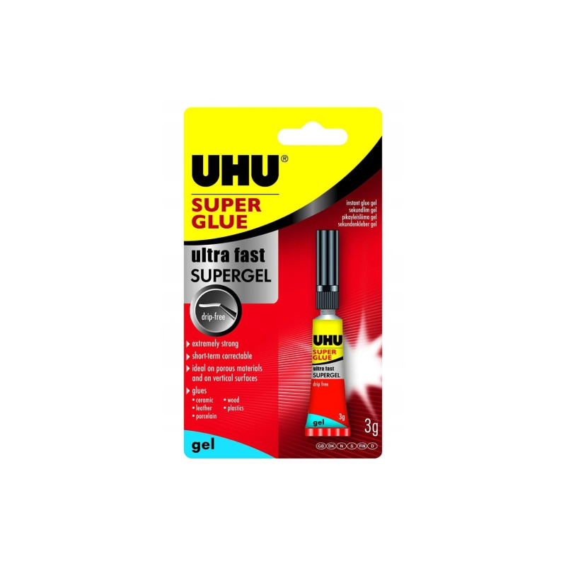 UHU super glue 3g - instant glue in the gel - szal art - sklep plastyc