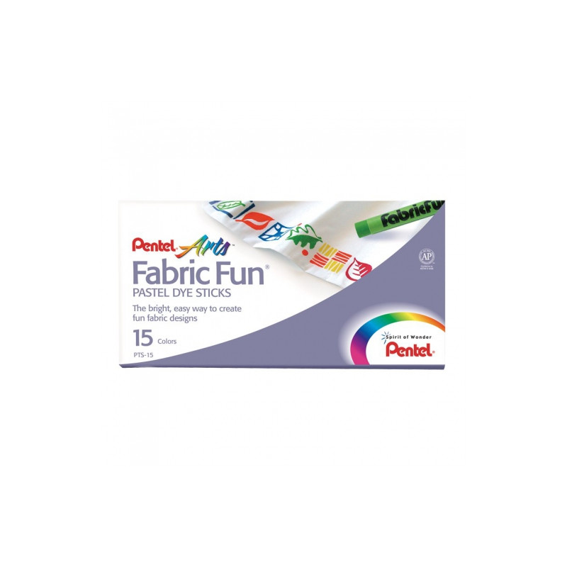 Pentel zestaw pasteli do tkanin 15 kolorów - sklep plastyczny - szał d