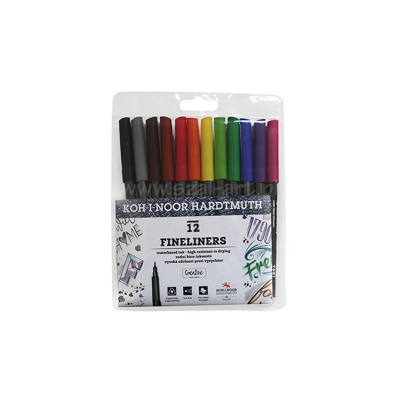 Koh-i-Noor fineliners set of 12 0.3 mm