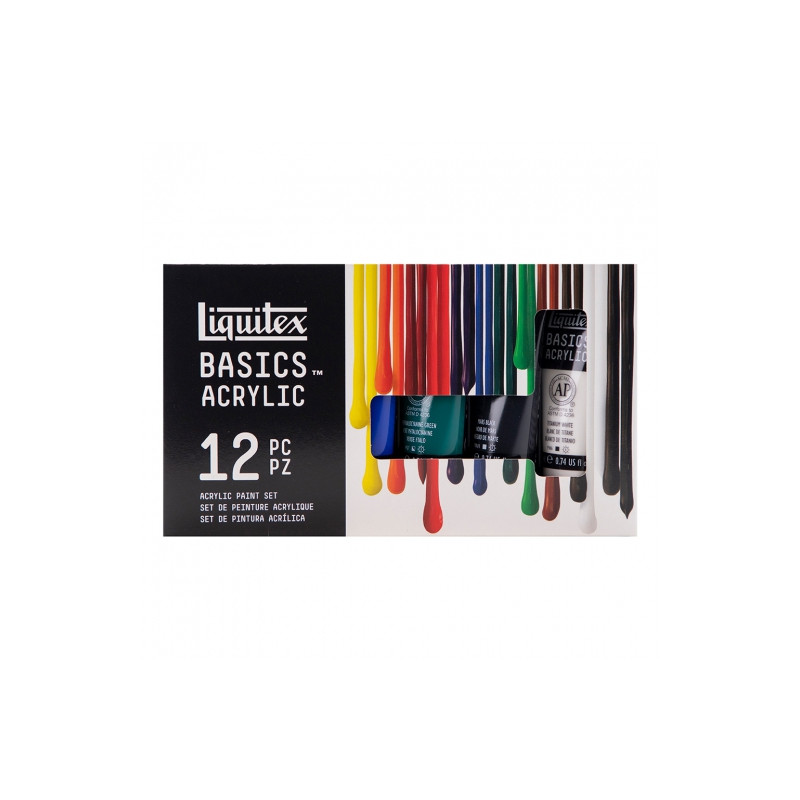 Liquitex basics set of acrylic paints 12x22ml