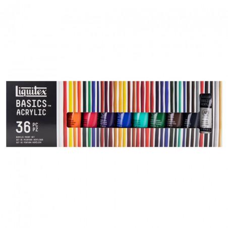 Liquitex basics set of acrylic paints 36x22ml