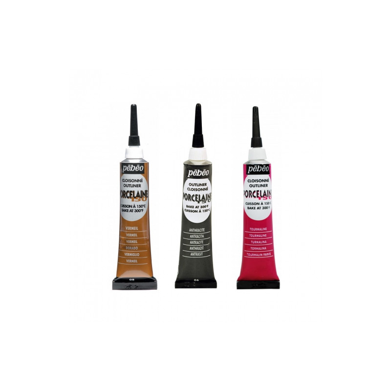 Pebeo porcelaine relief contour paints for porcelain