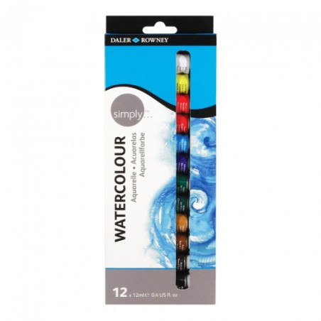 Daler Rowney simply watercolours set 12 x 12ml