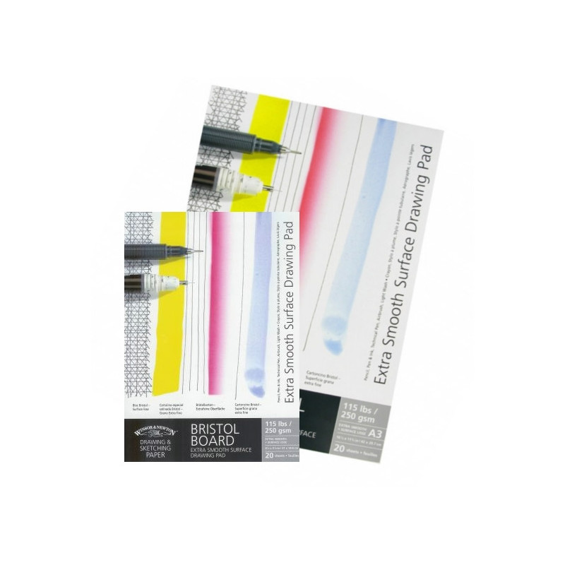 Blok Winsor&Newon bristol extra smooth drawing pad 250g 20ark - sklep