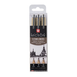 Sakura pigma micron set of 3 pens 08, 10, 12