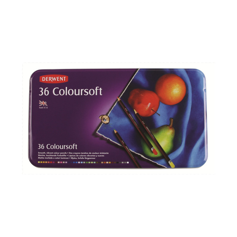 Set of crayons Derwent Coloursoft - 36 colors
