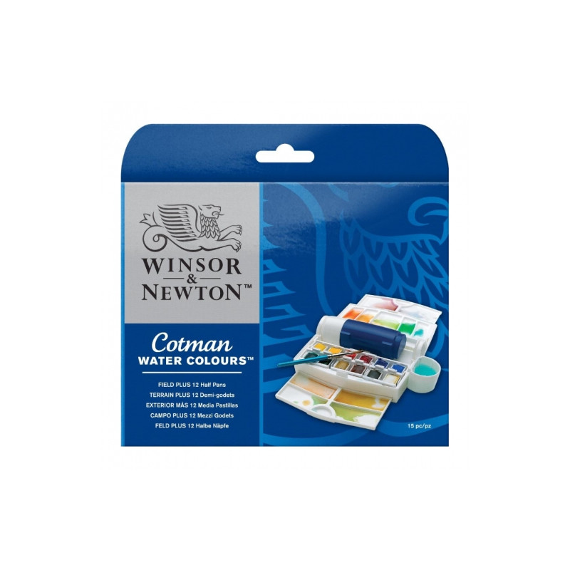 Cotman water colours field plus 12 half pans