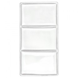 Renesans rectangular porcelain palette 9x17.5 cm