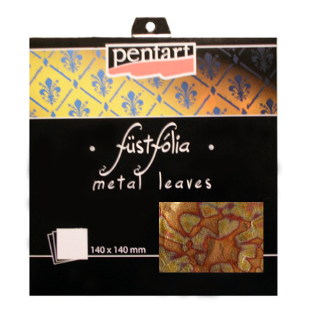 Pentart szlagmetal - 5 płatków 14x14 cm kolor nakrapiany 02 - sklep pl
