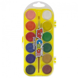 Toy Color zestaw akwareli 12 kolorów - sklep plastyczny - szał dla pla