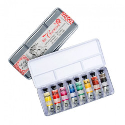 Renesans intense water zestaw 8 akwareli w tubie metal. opak - sklep p