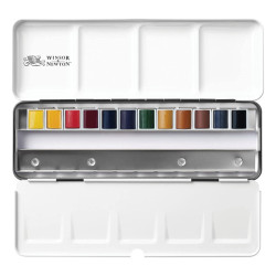 Winsor&Newton professional zestaw akwareli 12 półkostek - sklep plasty
