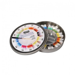 Pebeo set of watercolors in ankle 12 colors + brush metal packed