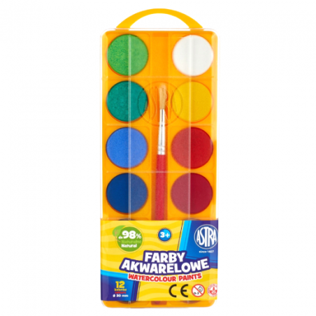 Astra watercolor paint set 12 colors - art store - dl craze