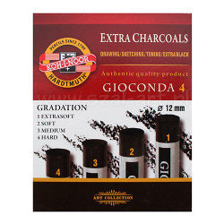 Koh-i-noor gioconda set of 4 pressed black coals