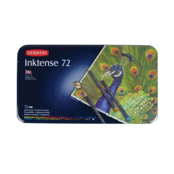 Derwent inktense zestaw 72 tuszy w kredce metal opak - sklep plastyczn