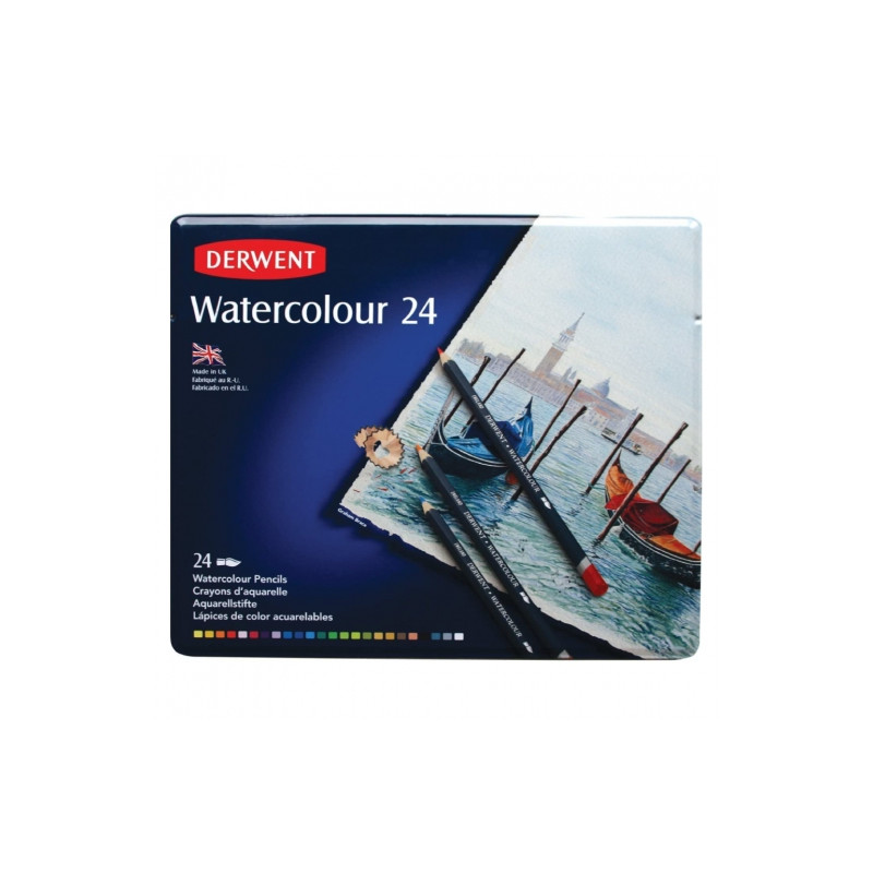 Derwent watercolor set of crayons 24 colors