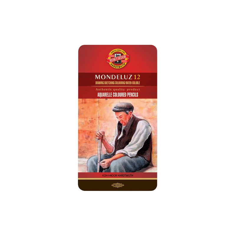 Koh-i-noor mondeluz zestaw 12 akwarelowych kredek metal opak - sklep p