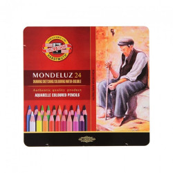 Koh-i-noor mondeluz set of 24 watercolors crayons metal pack