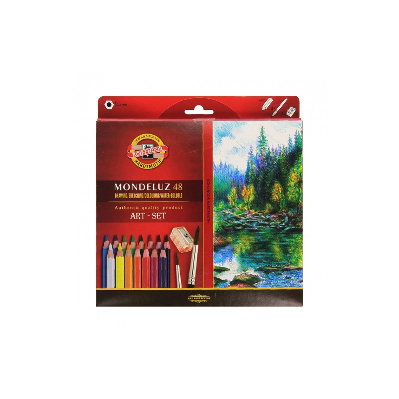 Koh-i-noor mondeluz set of 48 watercolors pencils carton pack
