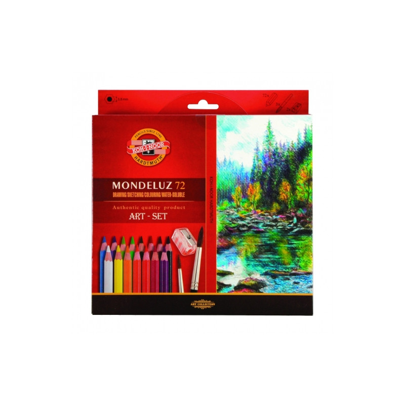 Koh-i-noor mondeluz set of 72 watercolors pencils carton pack