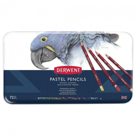 Derwent crayon set of pastels in a crayon 72 colors