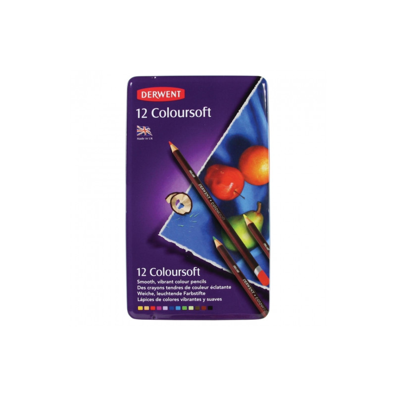Derwent Coloursoft set of crayons 12 colors