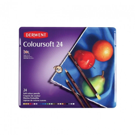 Derwent coloursoft the set of crayons 24 colors