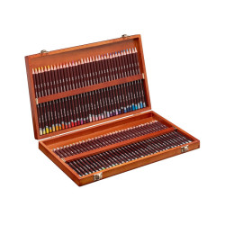 Derwent coloursoft zestaw 72 miękkich kredek drewniana kaseta - sklep