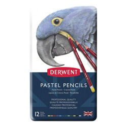Derwent pastel zestaw pasteli w kredce 12 kolorów - sklep plastyczny -