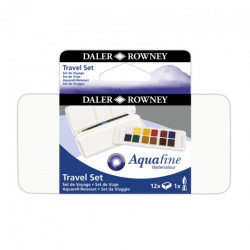 Daler Rowney aquafine travel zestaw 12 akwareli w kostce - sklep plast
