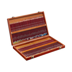 Derwent pastel zestaw pasteli w kredce 72 kol. kaseta drewniana - skle