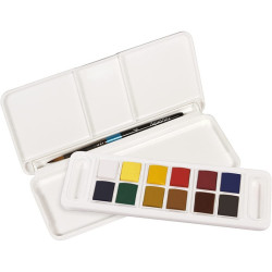 Daler Rowney aquafine travel set of 12 watercolors in a cube