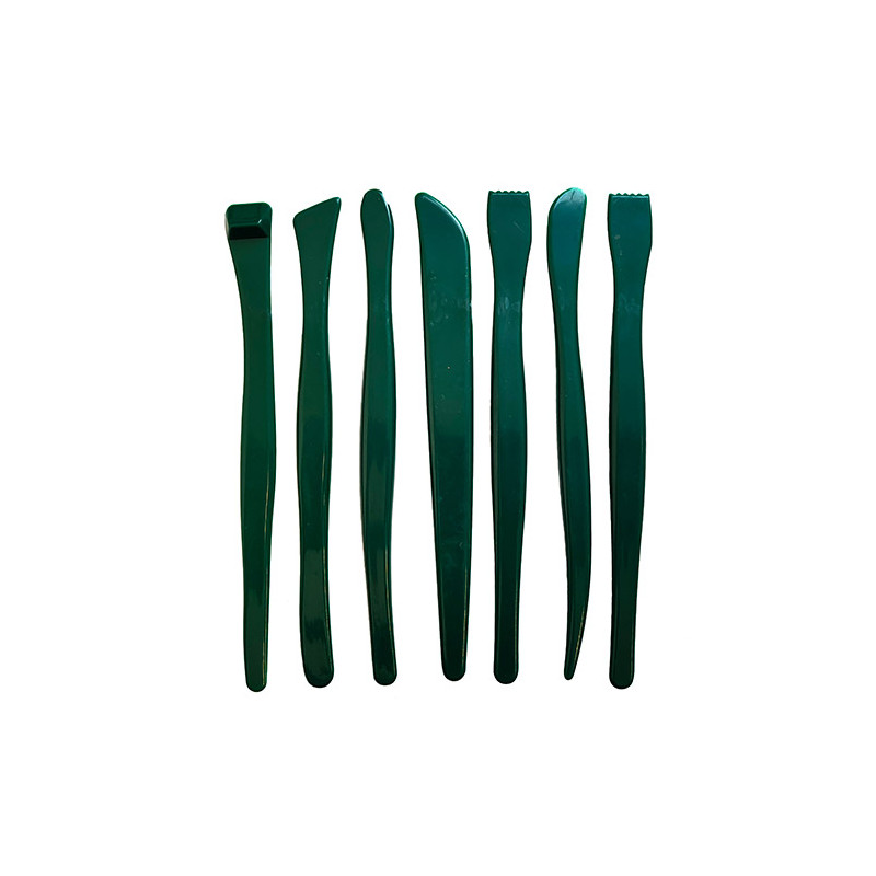 Set of plastic clay spatula 7 pieces