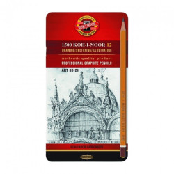 Koh-i-noor graphite pencils set of 12 pencils 8B-2H