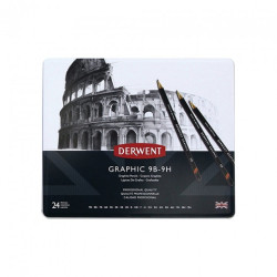Derwent set of pencils for sketching 24 pieces