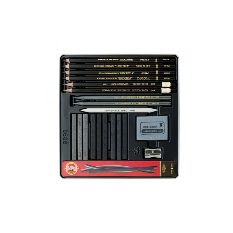 Koh-i-noor gioconda 8898 a set of colored pencils in a metal case