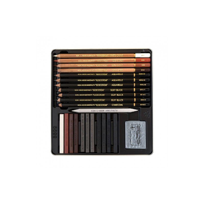Koh-i-noor gioconda 8899 a set of colored pencils in a metal box