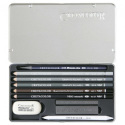 Cretacolor artino graphite zestaw do rysowania 10 elementów - sklep pl