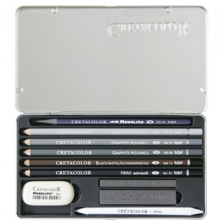 Cretacolor artino graphite zestaw do rysowania 10 elementów - sklep pl