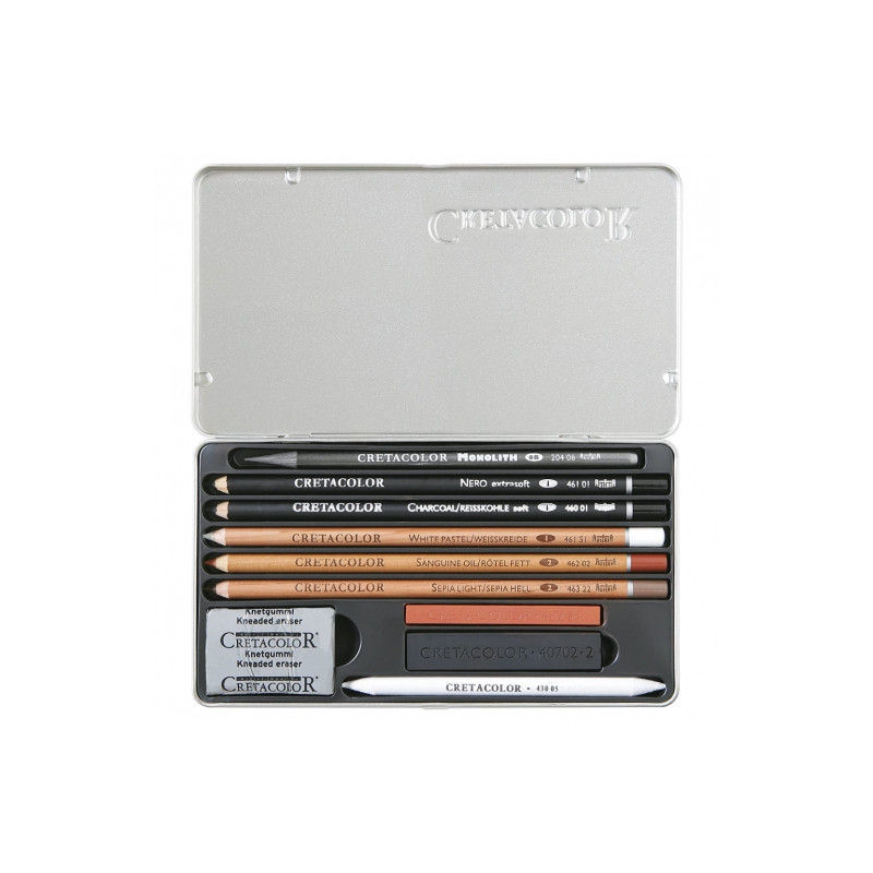 Cretacolor artino zestaw do szkicowania 10 elementów - sklep plastyczn