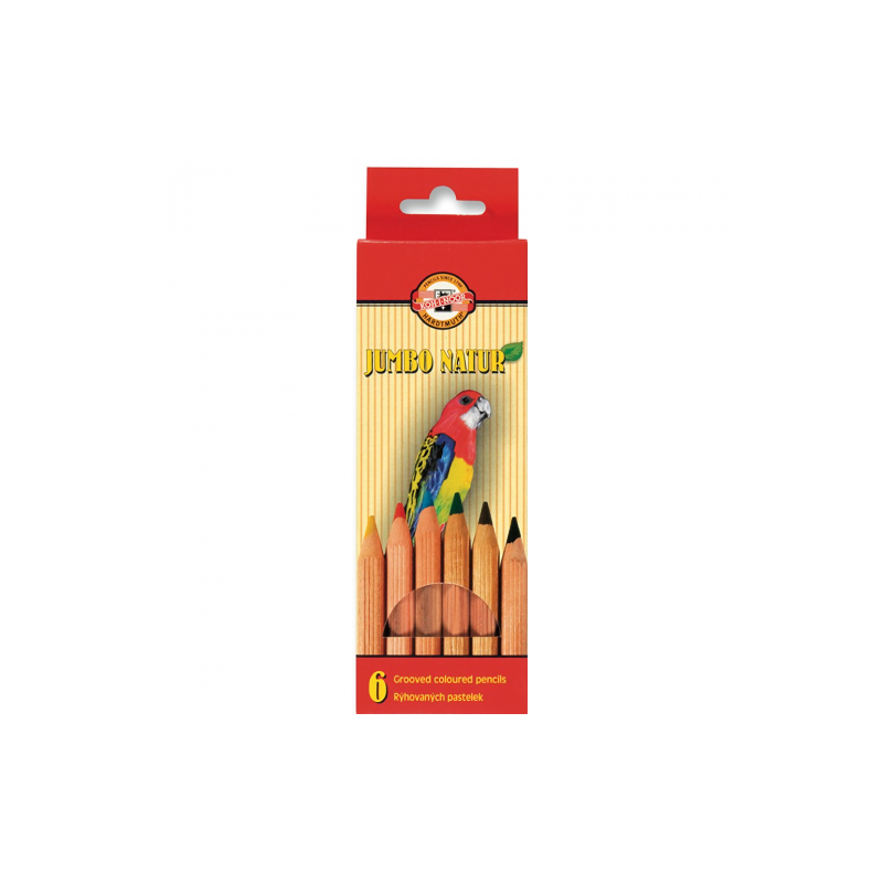 Crayons Jumbo Natur, 6 colors