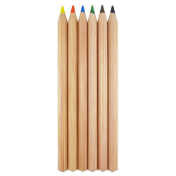 Crayons Jumbo Natur, 6 colors